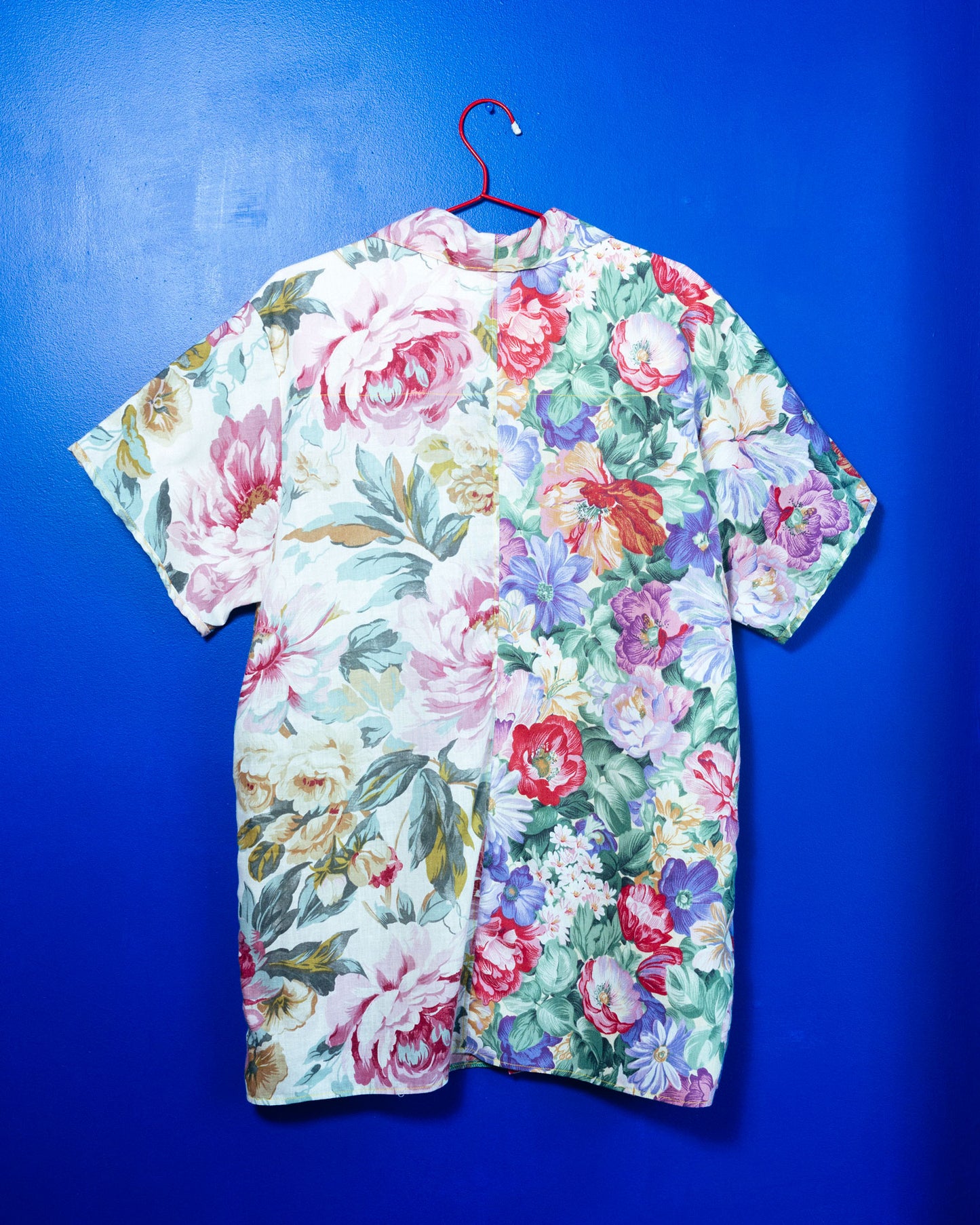 Half & Half Floral Unisex Cuban Shirt